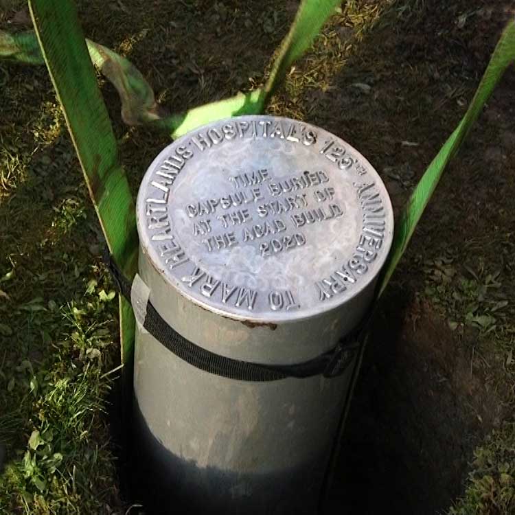 Time capsule, buried during the start of construction of ACAD