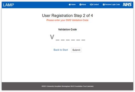 How to validate your LAMP testing registration code