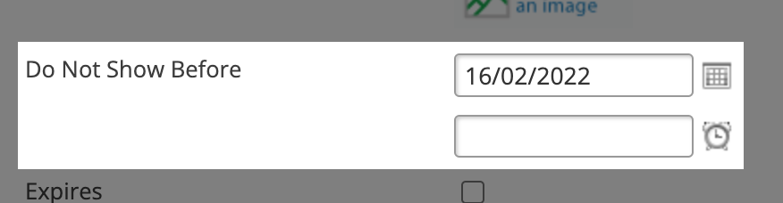 Use the date and time fields to schedule a story for publication