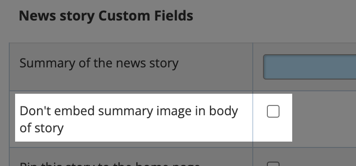 You must select not to embed an image in the story when using a stock image