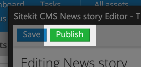 Click Publish to make your story live