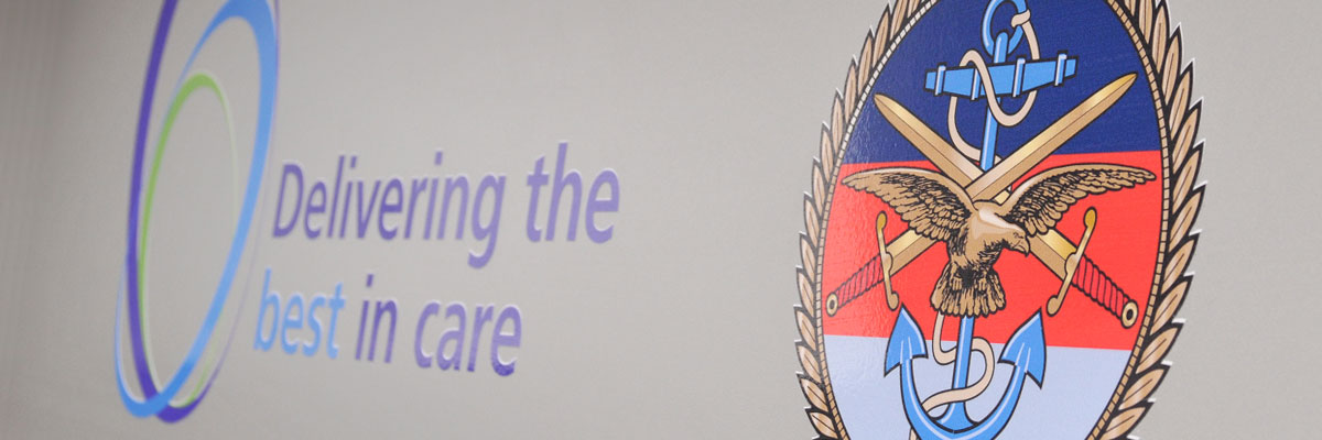 Ward signage for the Royal Centre for Defence Medicine