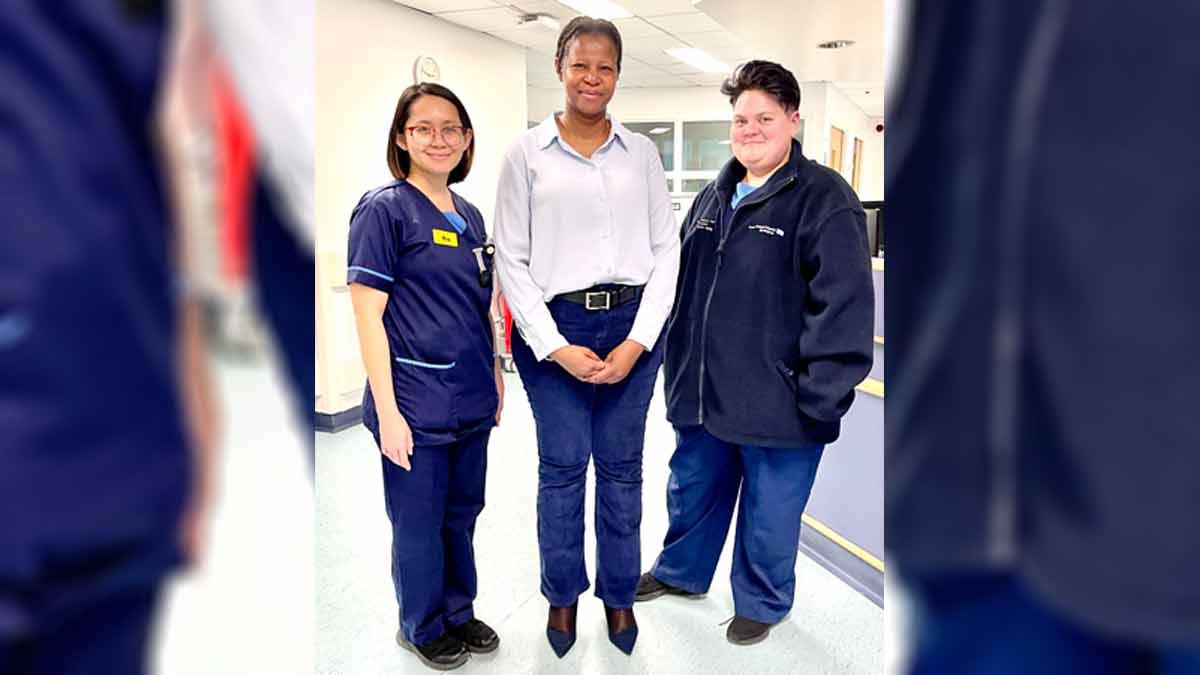 Pictured from left to right: Maria De Leon, Dr Victoria Kunene and Hayley Rolfe