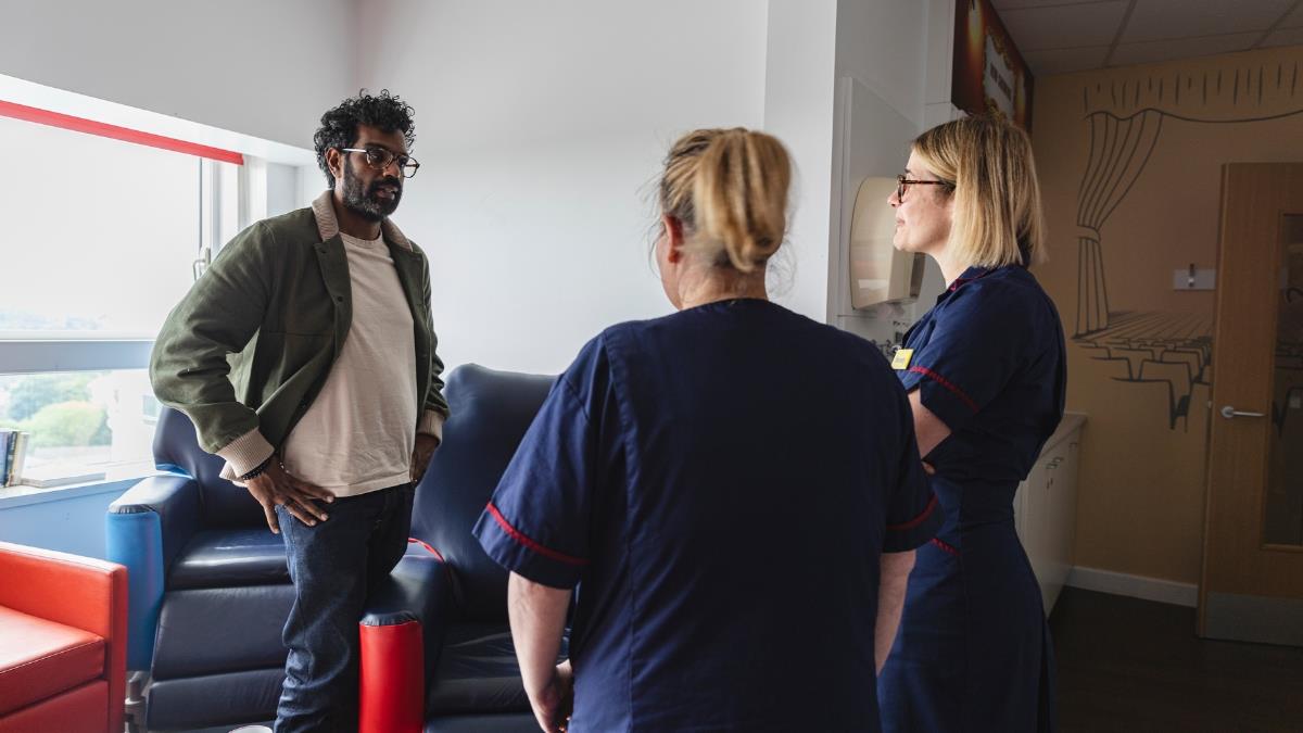 Romesh Ranganathan at Queen Elizabeth Hospital