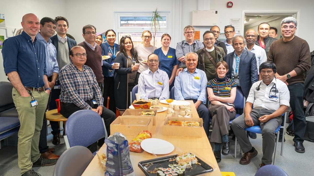 Dr Masood Qureshi with his colleagues