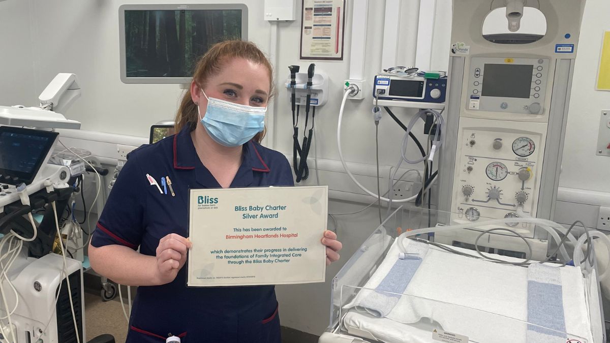 Heartlands Hospital neonatal unit receives prestigious award for care of babies and their families