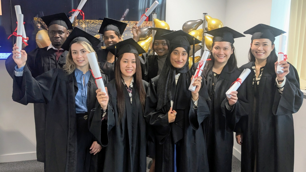 Nurses at Queen Elizabeth Hospital Birmingham celebrate anaesthetics course success