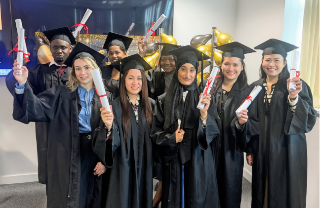 Nurses at Queen Elizabeth Hospital Birmingham celebrate anaesthetics course success