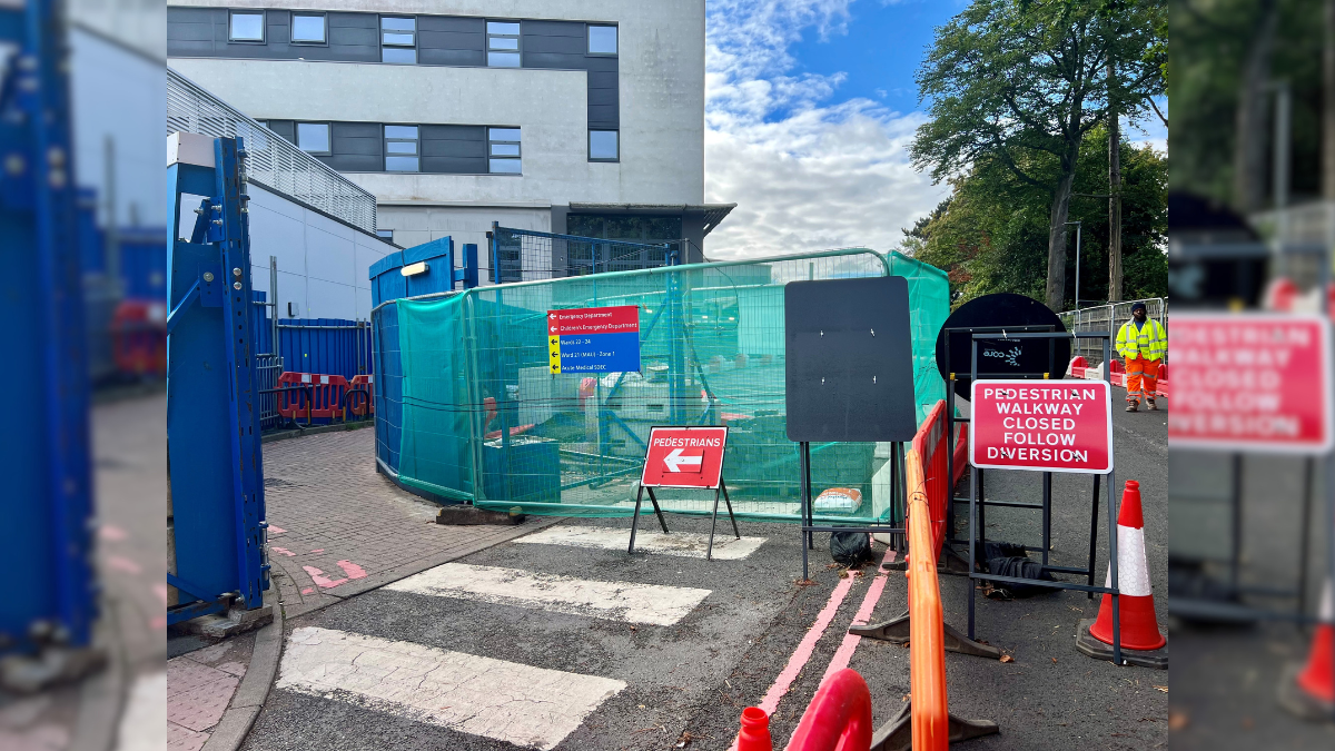 Access to the temporary Emergency Department entrance