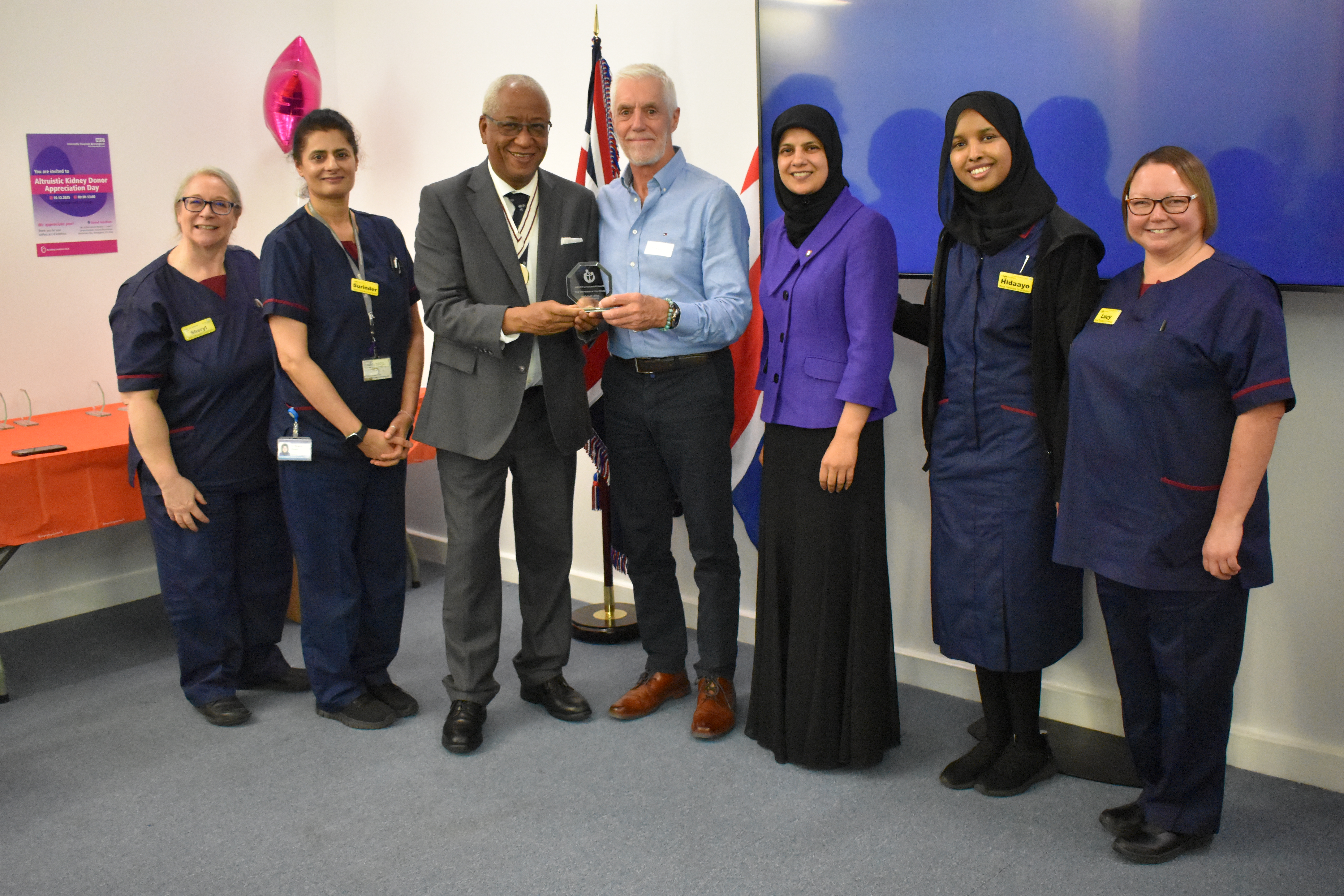 Altruistic kidney donors honoured at Queen Elizabeth Hospital Birmingham celebration