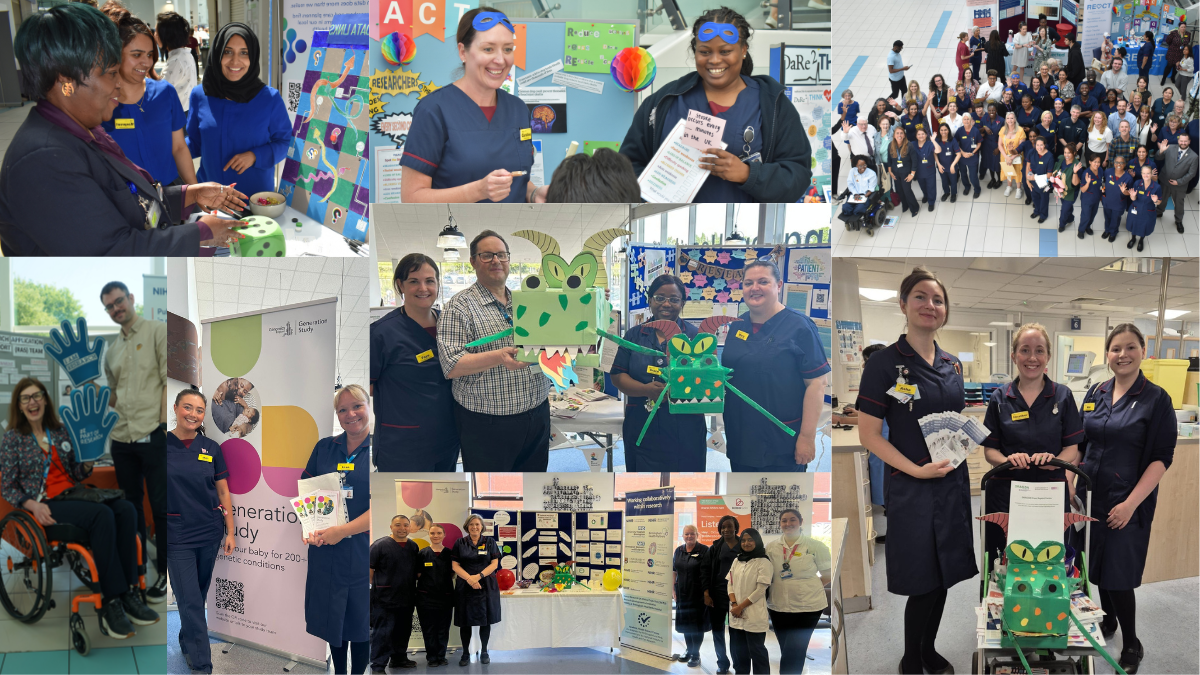 Photographs from last year's Research Showcase events across our four hospitals