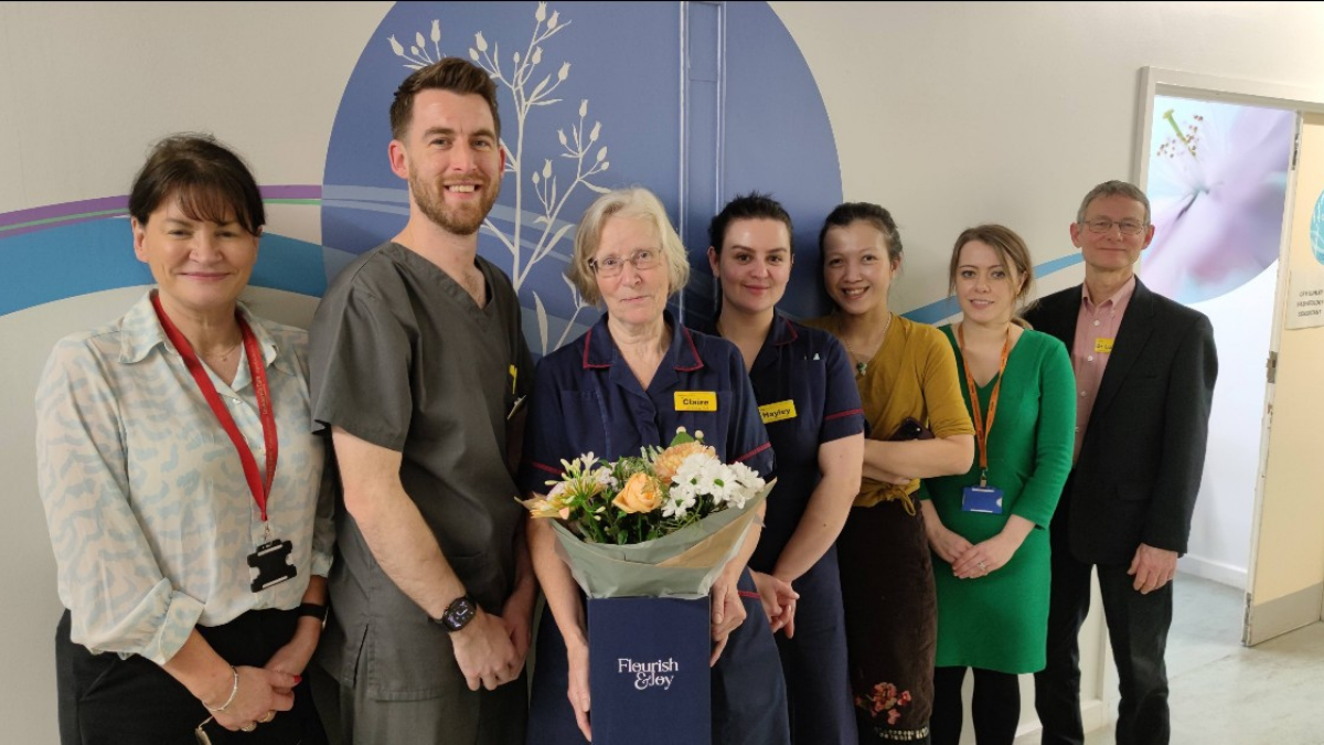 Claire with her colleagues