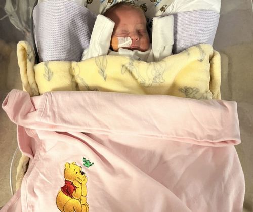 A photo of Alyssa Gibbs. Alyssa was born at just 31 weeks and spent five weeks in the Neonatal Unit