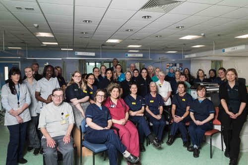 A team photo in the Clinical Research Facility